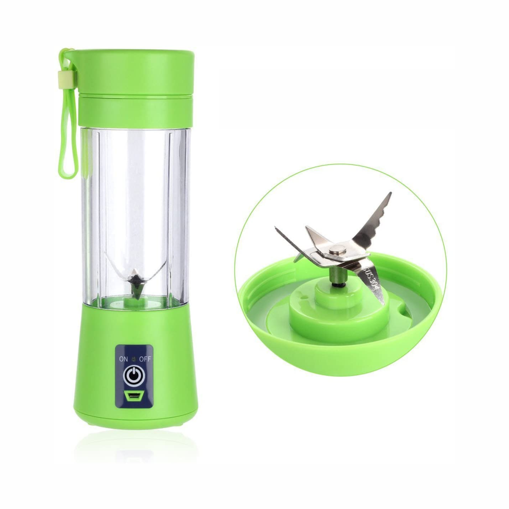 Licuadora Portátil Personal Recargable USB 6 Cuchillas 380 ml Batidos