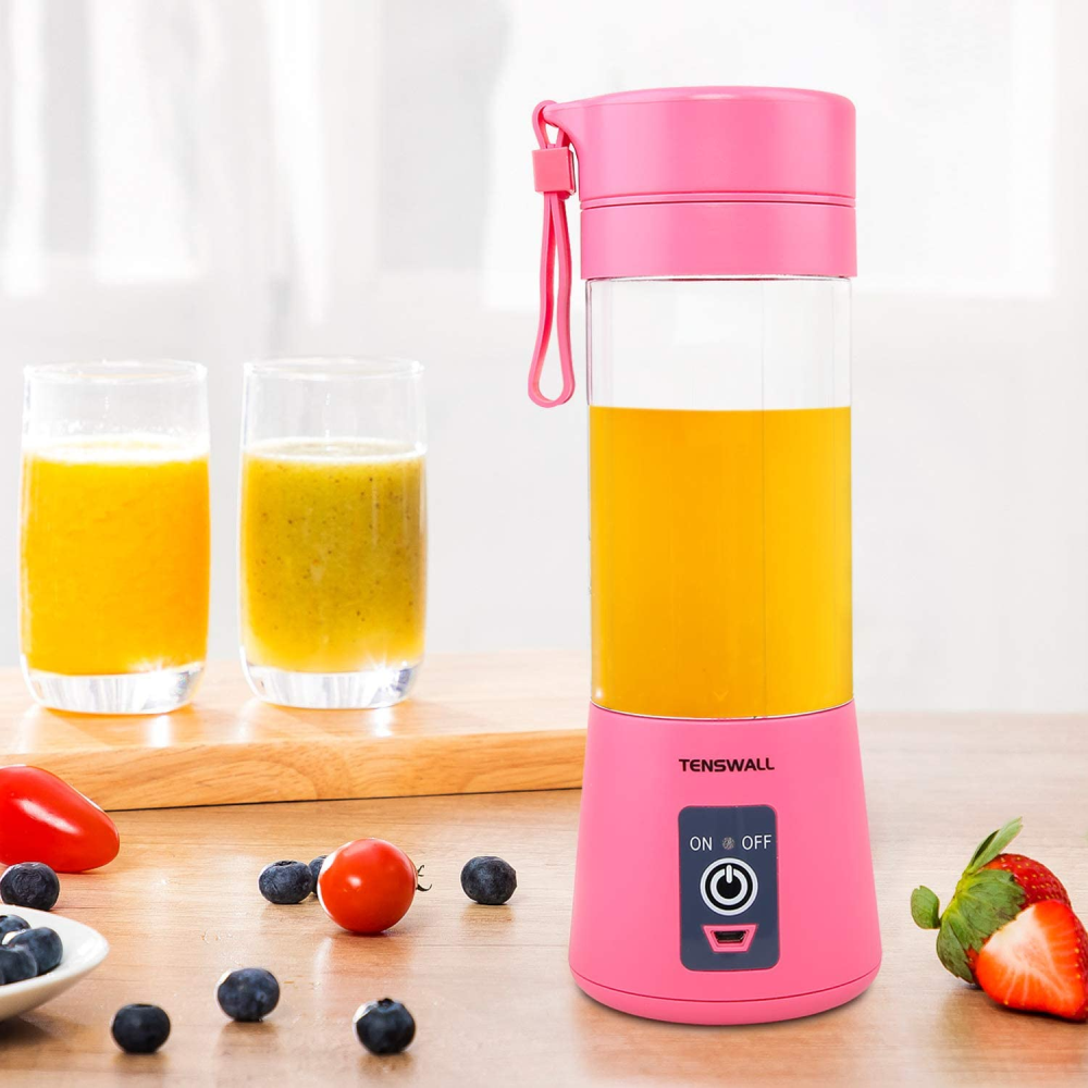 Licuadora Portátil Personal Recargable USB 6 Cuchillas 380 ml Batidos