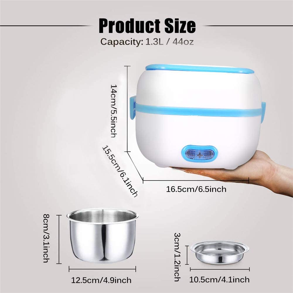 Lonchera Eléctrica Vapor 2 Niveles Acero Inoxidable Cocina Arroz 110V