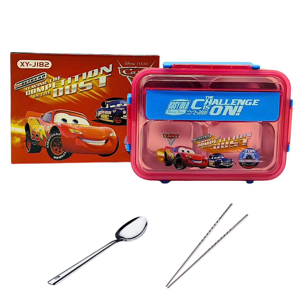 Lonchera Niños 4 Compartimentos Acero Inoxidable 304 Palitos Chinos