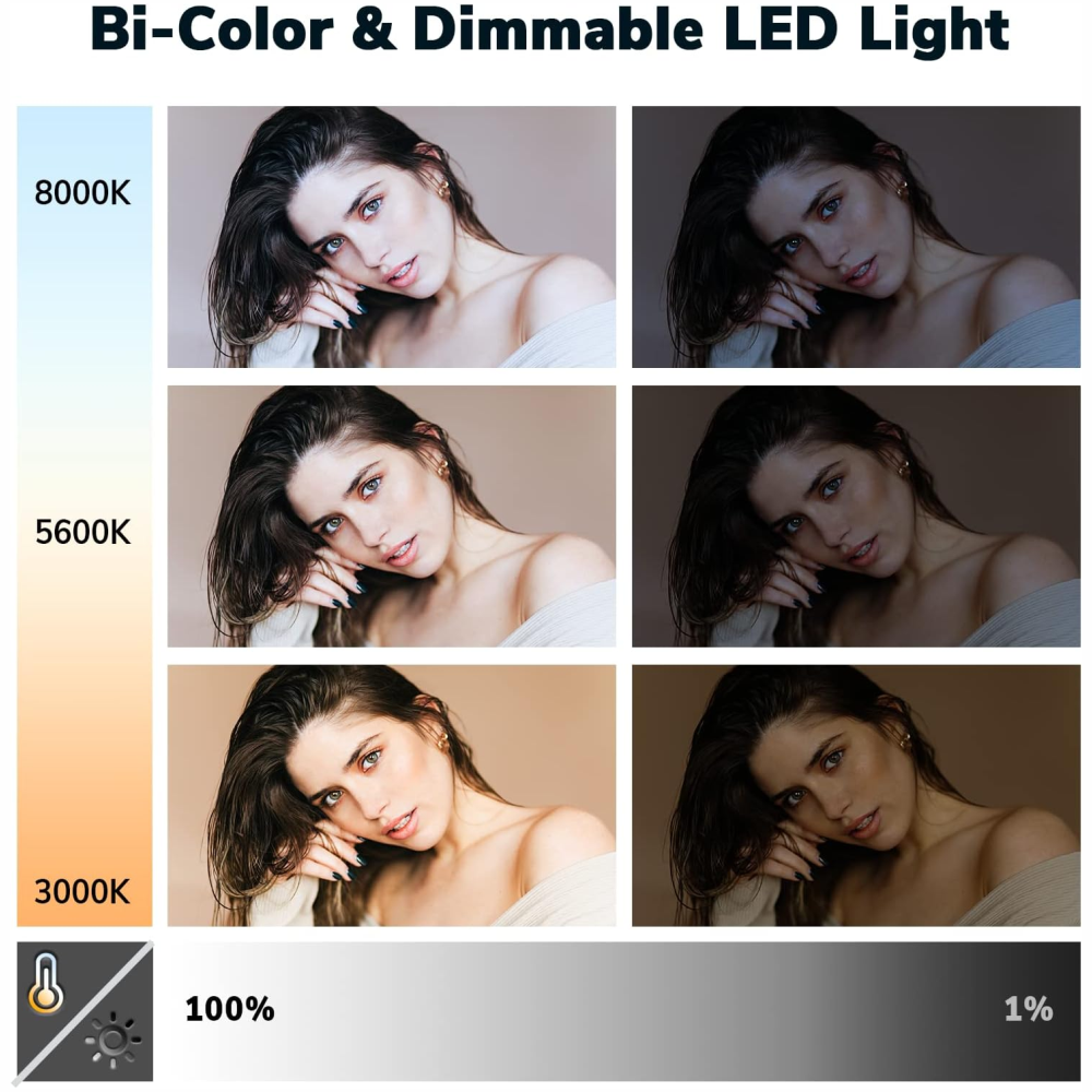 Panel Luz LED Fotografía RGB 600 LED 80W Recargable Trípode Control