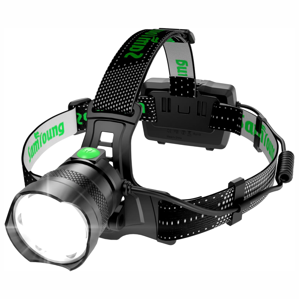 Linterna Cabeza LED Recargable USB C Zoom Aluminio IPX4 Camping Pesca