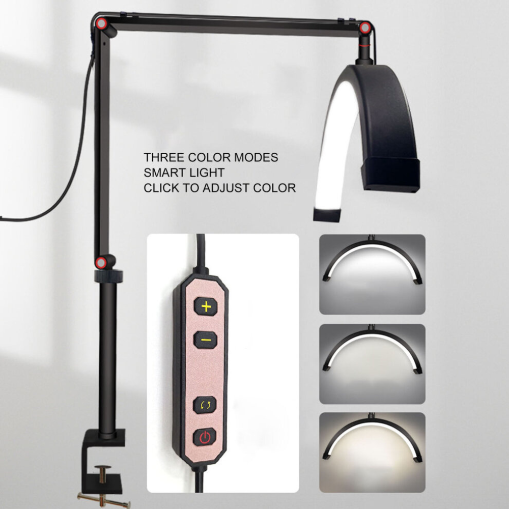 Lámpara LED Luna Profesional 20W 3 Tonos Pestañas Tatuajes Spa Uñas
