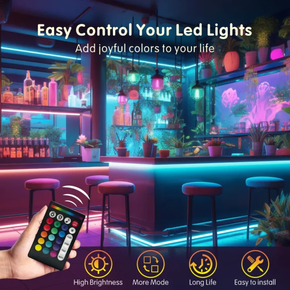 Cinta LED RGB 15 Metros WiFi Alexa Google Home Rítmica Control Remoto