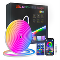 Tira Luz Neón LED RGB 5 Metros Rítmica App Control Remoto 44 Teclas