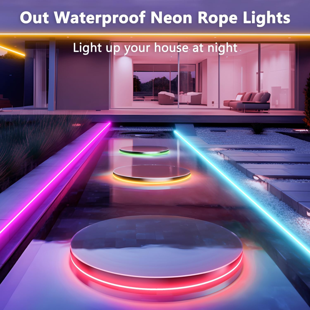 Tira Luz Neón LED RGB 5 Metros Rítmica App Control Remoto 44 Teclas