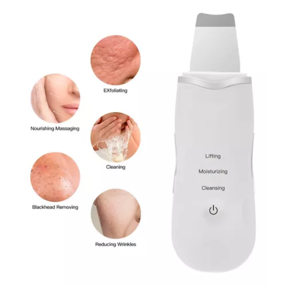 Limpiador Facial Ultrasónico Espátula Exfoliante Peeling Puntos Negros