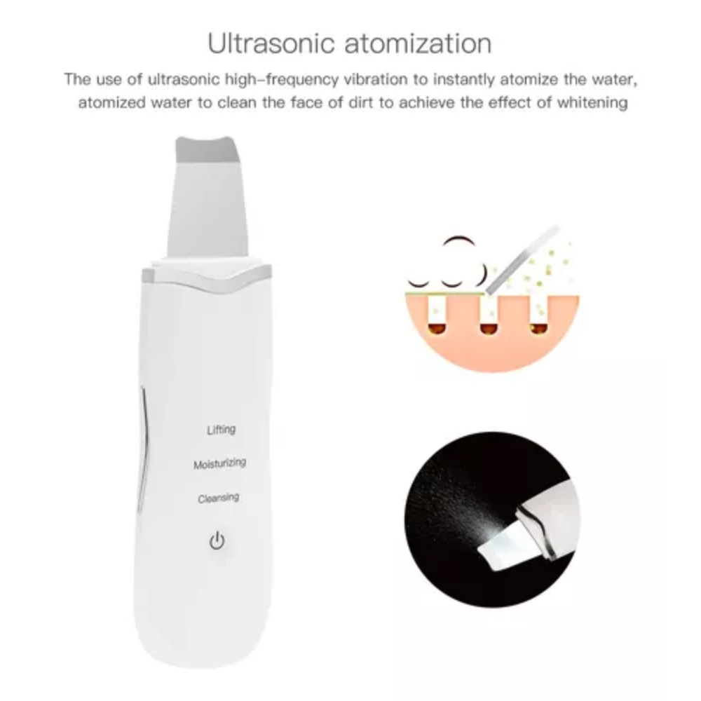 Limpiador Facial Ultrasónico Espátula Exfoliante Peeling Puntos Negros
