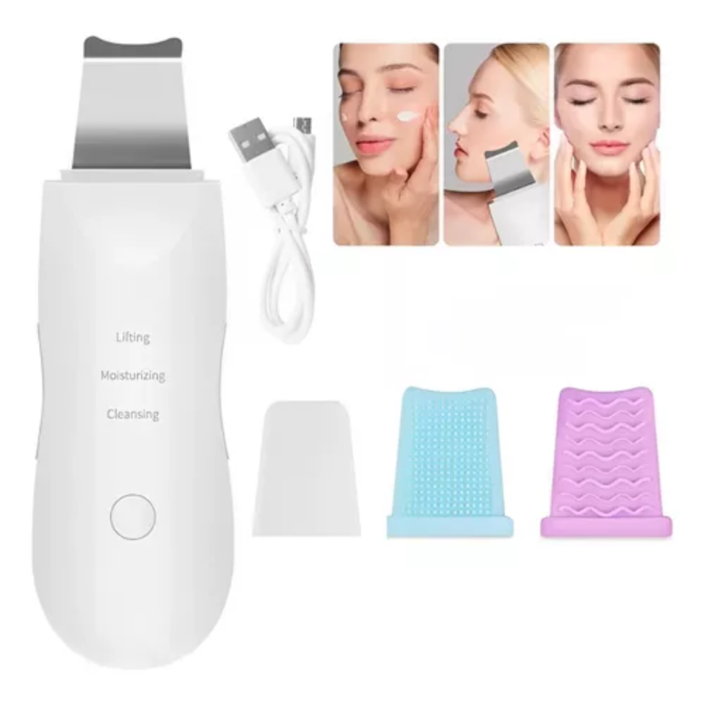 Limpiador Facial Ultrasónico Espátula Exfoliante Peeling Puntos Negros