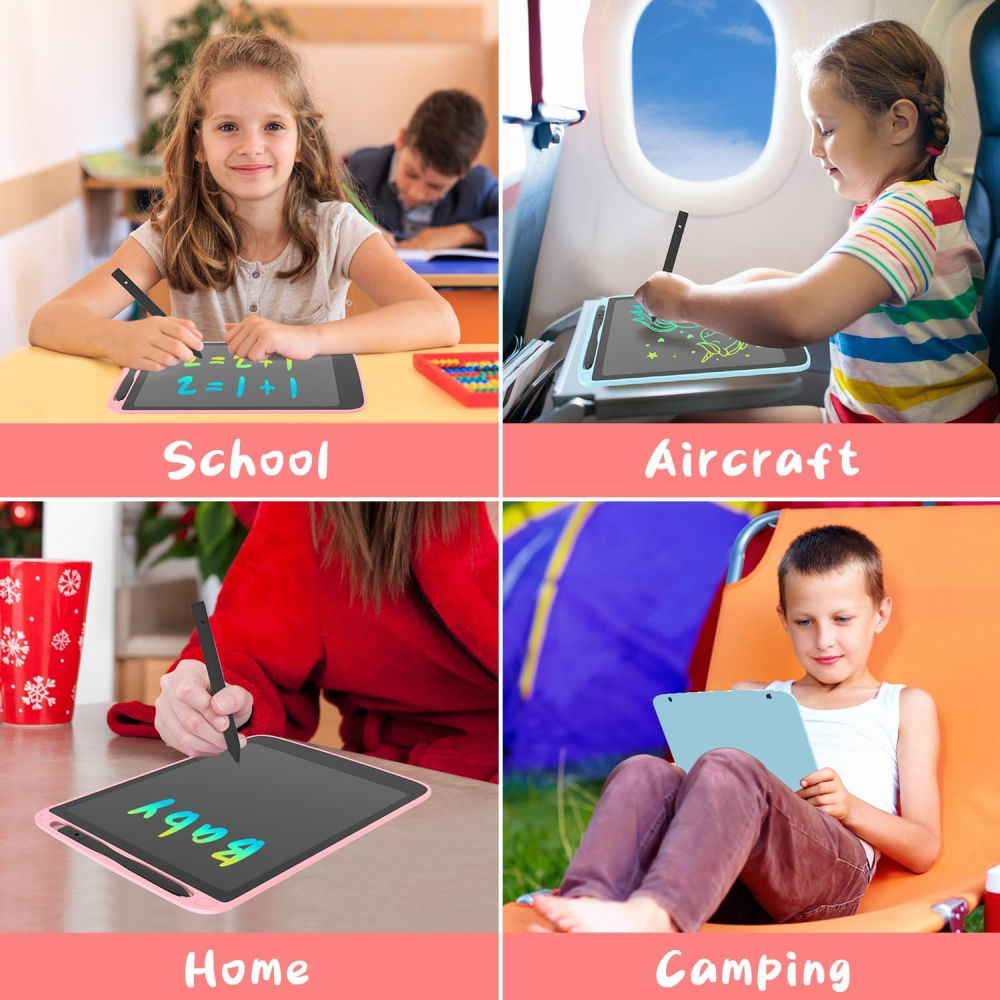 Tablero Mágico LCD 12 Pulgadas Dibujo Escritura Niños Borrado Botón