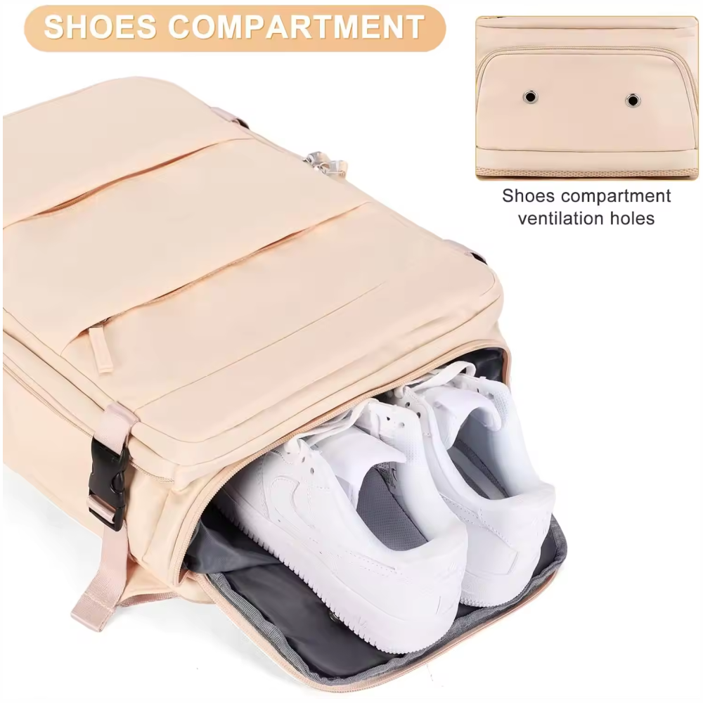 Maleta Mochila Viaje Cabina Impermeable Portátil 16 Bolsillo Zapatos
