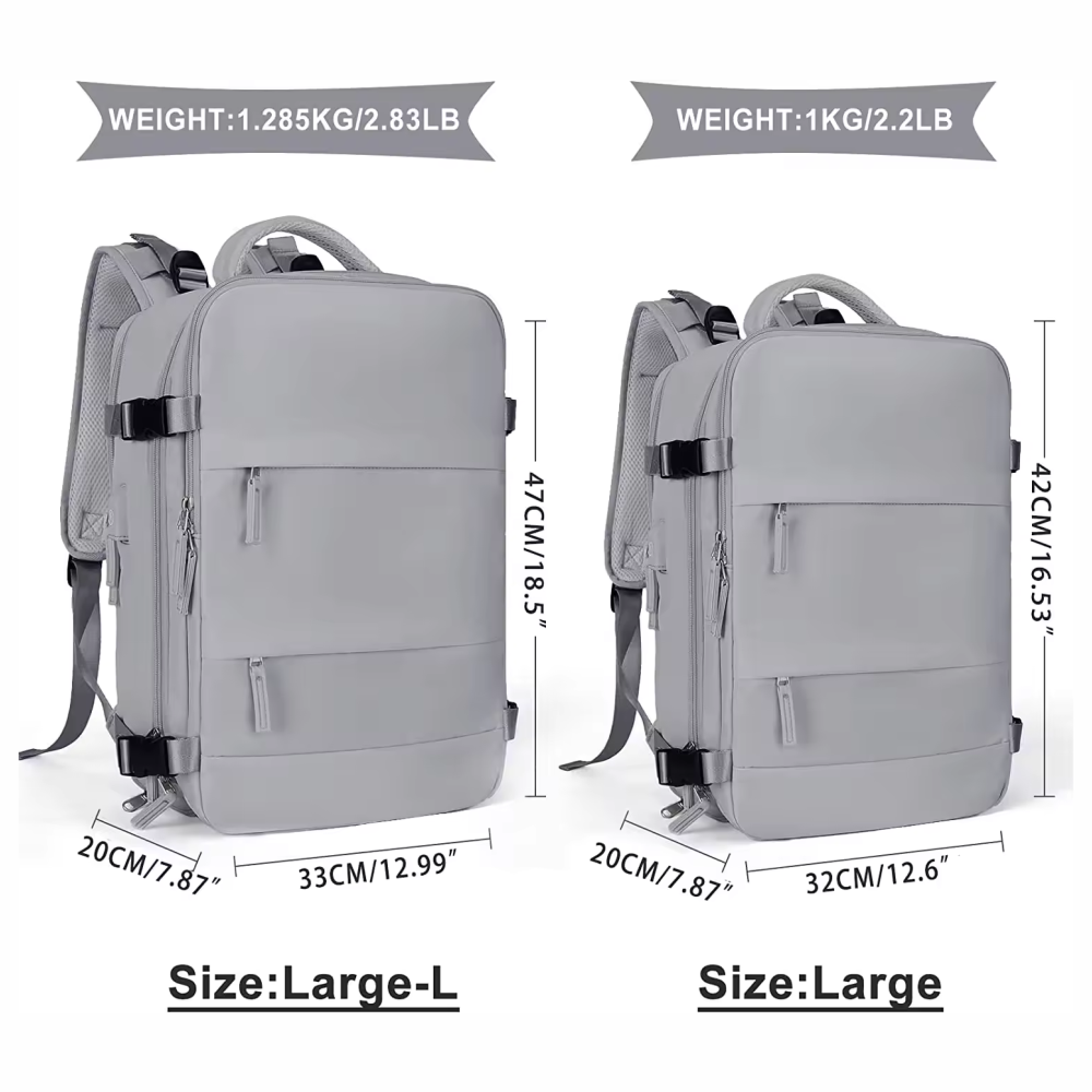 Maleta Mochila Viaje Cabina Impermeable Portátil 16 Bolsillo Zapatos