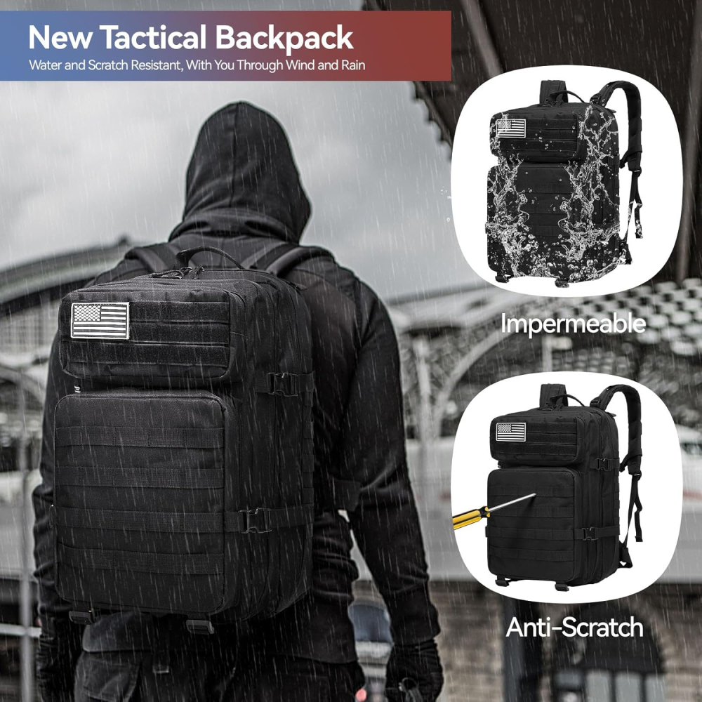 Maleta Táctica Militar Impermeable 42 Litros Oxford Molle Camping