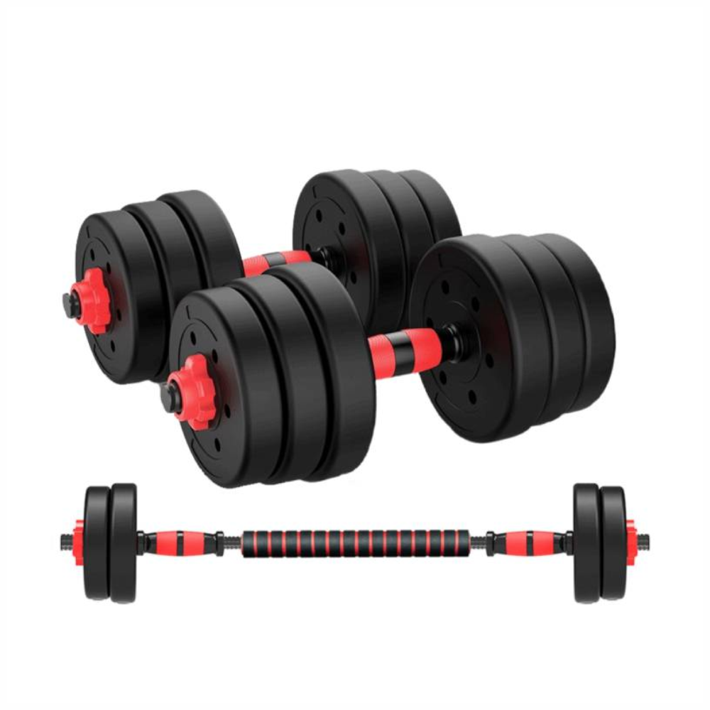 Kit Pesas Mancuernas 40kg Discos Ajustables Barra Extensora Gimnasio