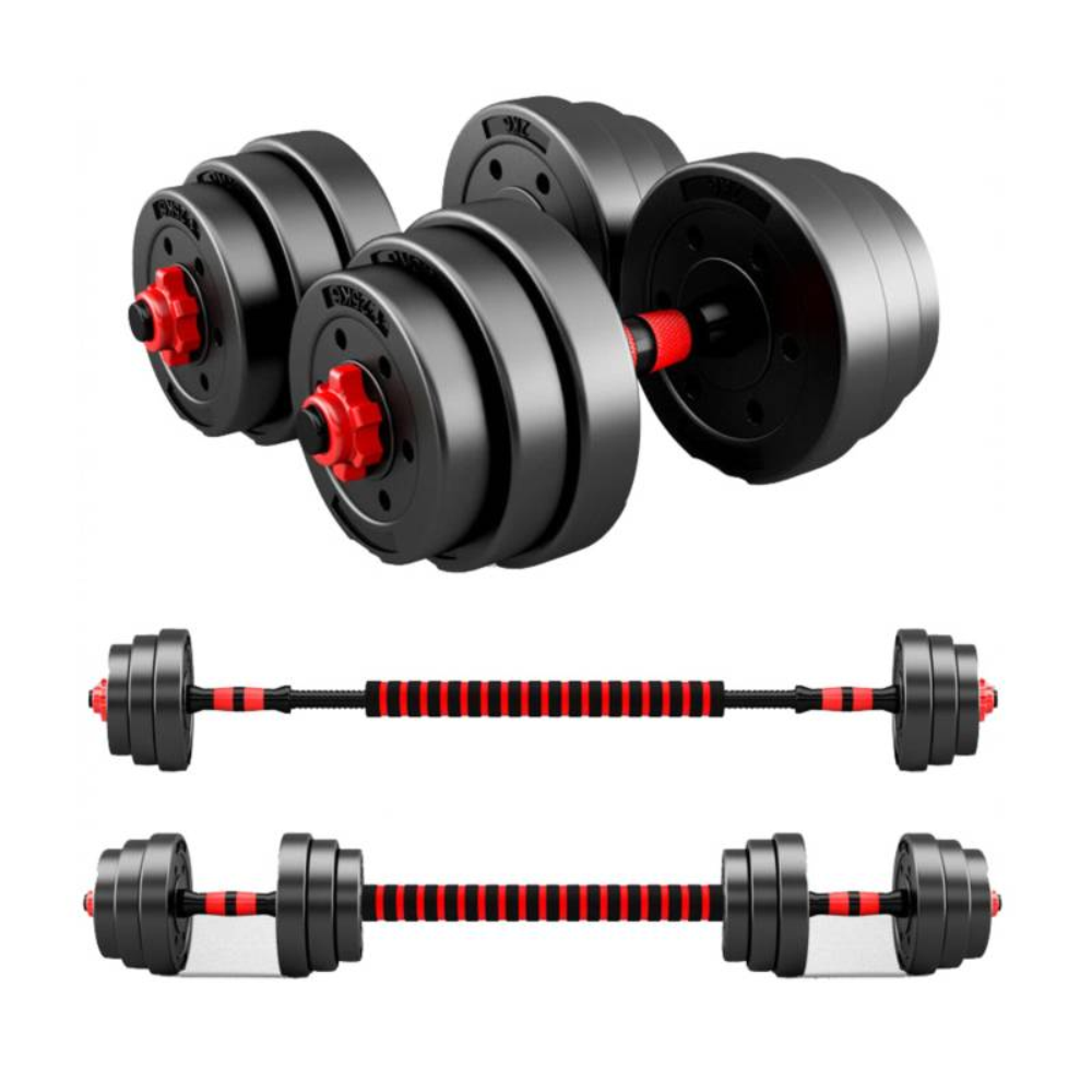 Kit Pesas Mancuernas 40kg Discos Ajustables Barra Extensora Gimnasio