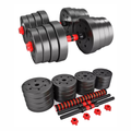 Kit Pesas Mancuernas 40kg Discos Ajustables Barra Extensora Gimnasio