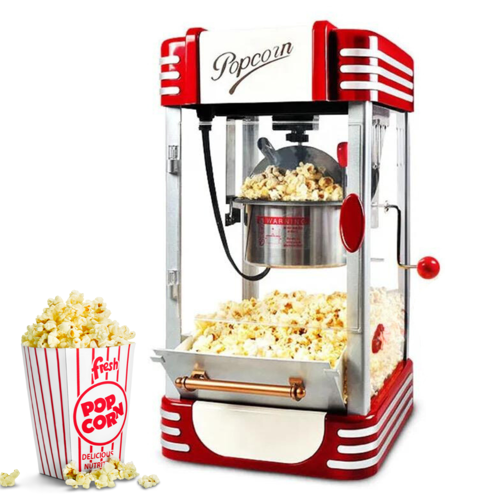 Crispetera Eléctrica Retro 10 Tazas Palomitas Maíz 1200W Agitador