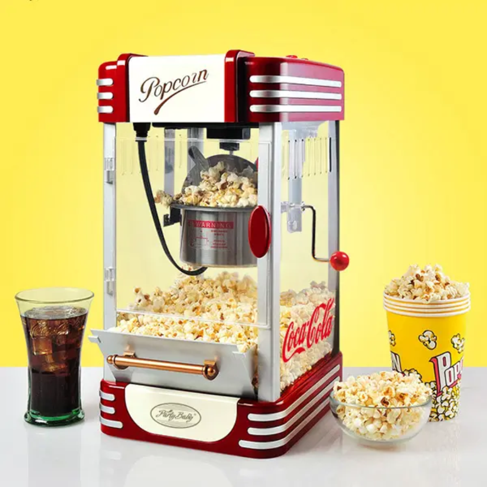 Crispetera Eléctrica Retro 10 Tazas Palomitas Maíz 1200W Agitador