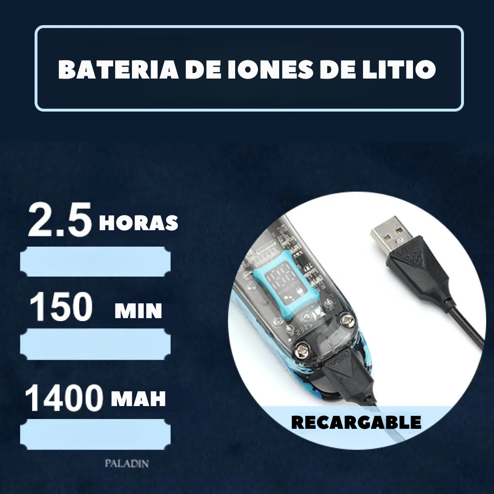 Combo VGR V-645 3x1 Máquina Peluquería Patillera Afeitadora Recargable