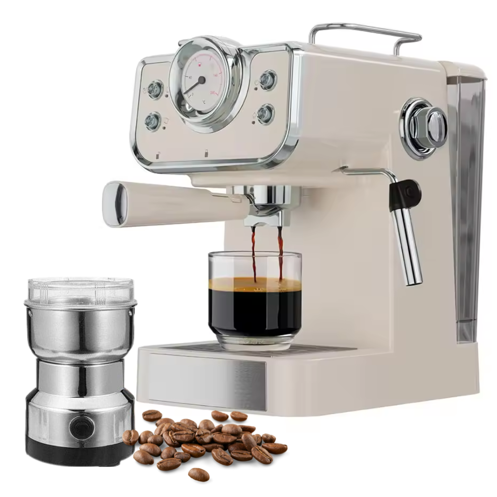 Cafetera Espresso Capuchino 20 Bar 1350W Renahouse Vaporizador Molino