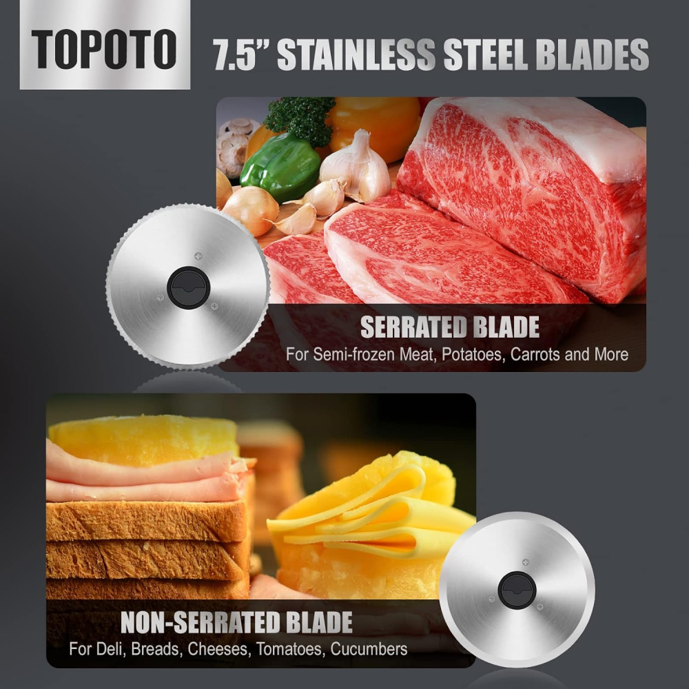 Rebanadora Eléctrica Carne Jamón Queso 200W Cuchilla 19cm Ajustable