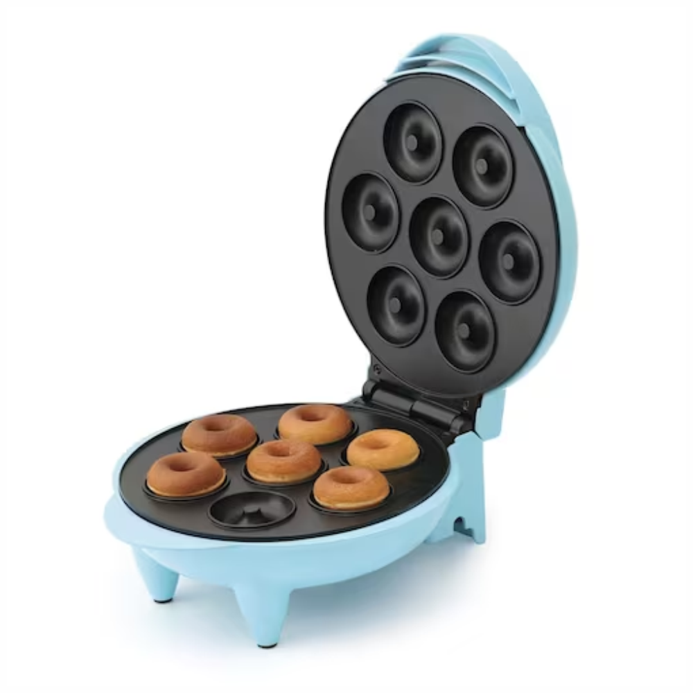 Máquina Mini Donas Eléctrica 7 Donas 1000W Antiadherente Postres