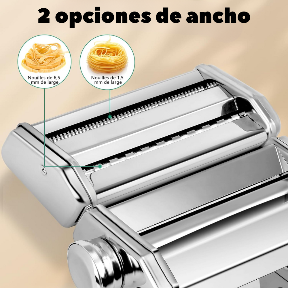 Máquina Hacer Pasta Manual Acero Inoxidable 7 Grosores Fetuccini