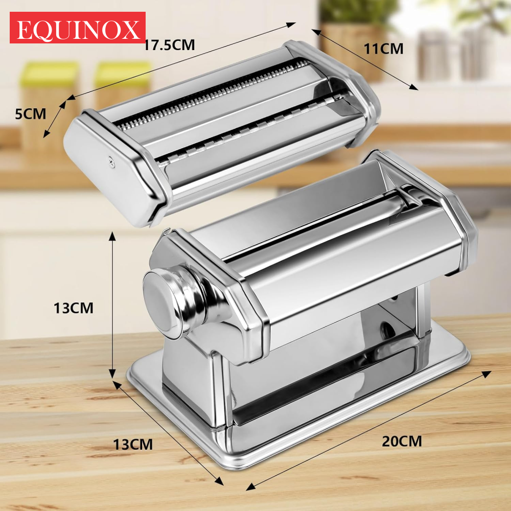 Máquina Hacer Pasta Manual Acero Inoxidable 7 Grosores Fetuccini