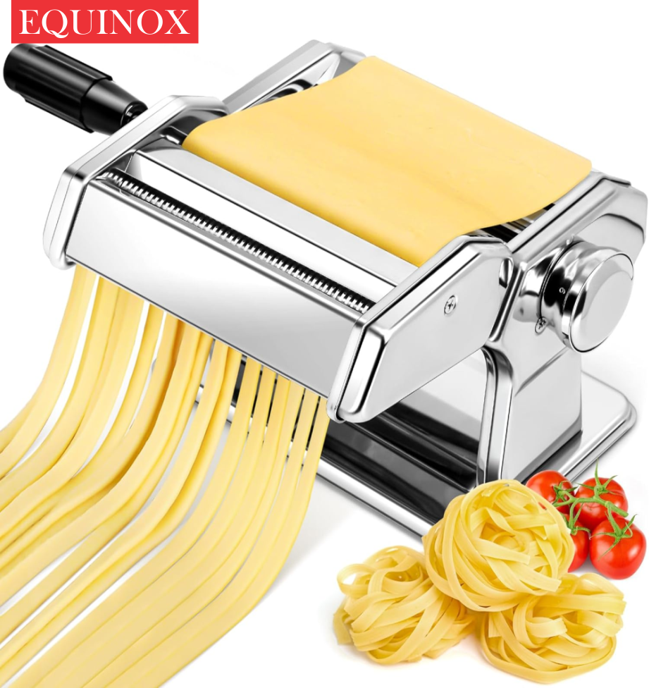 Máquina Hacer Pasta Manual Acero Inoxidable 7 Grosores Fetuccini