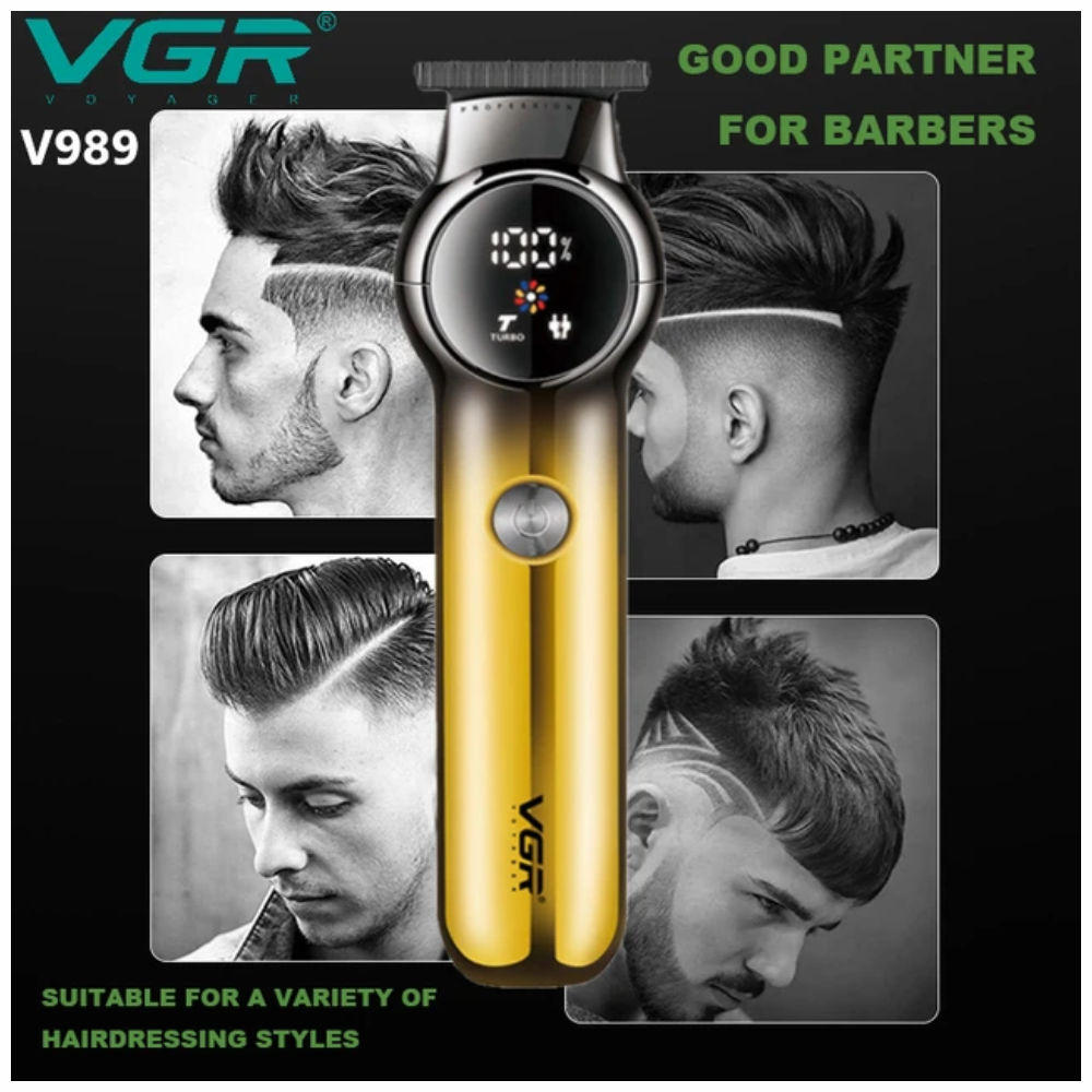 Patillera Recargable VGR V990 Barba Cuchilla Cerámica Indicador LED