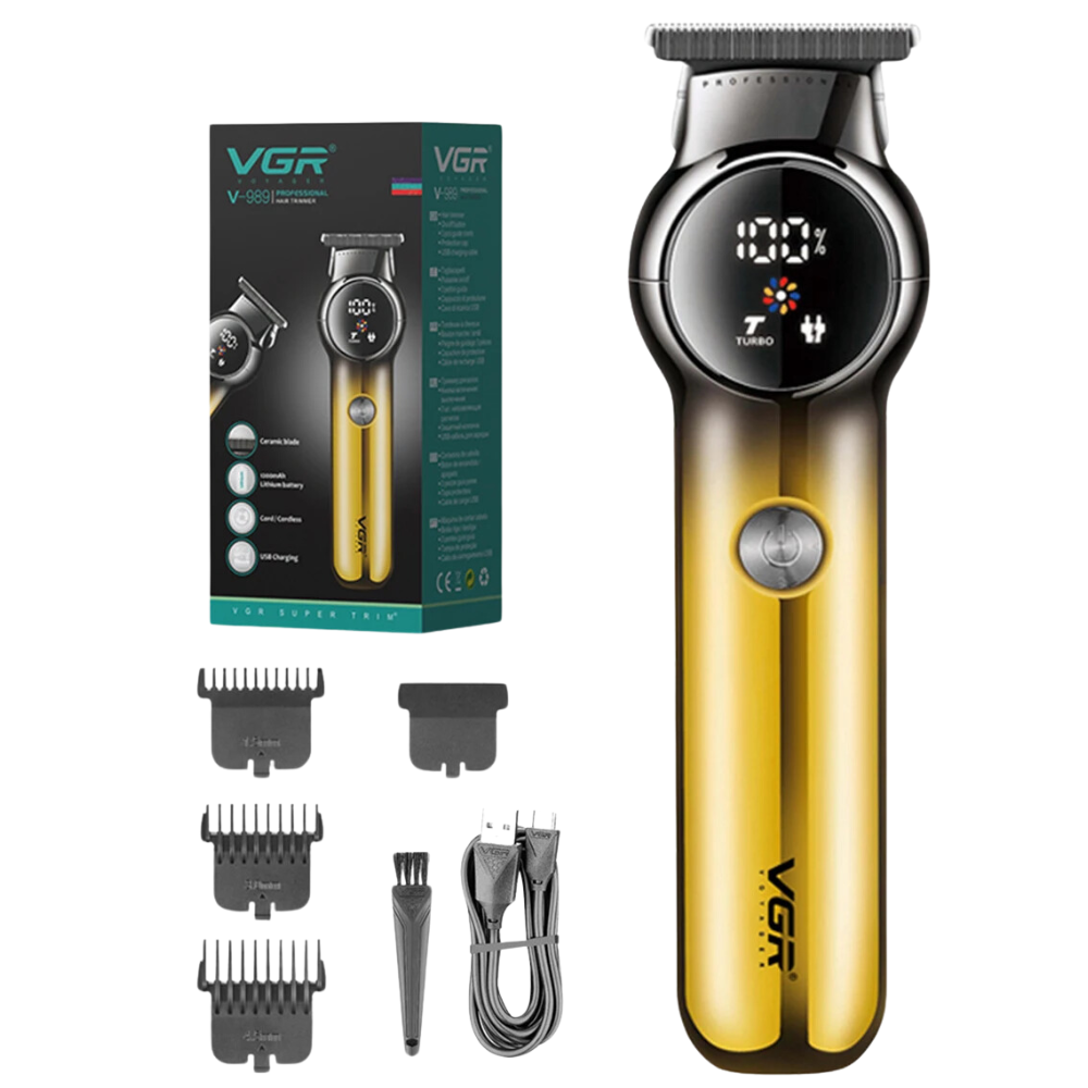 Patillera Recargable VGR V990 Barba Cuchilla Cerámica Indicador LED