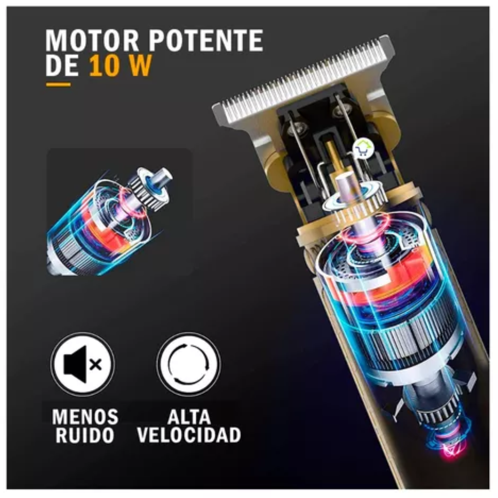 Patillera Profesional Recargable USB 1500mAh 5 Horas Diseño Grabado