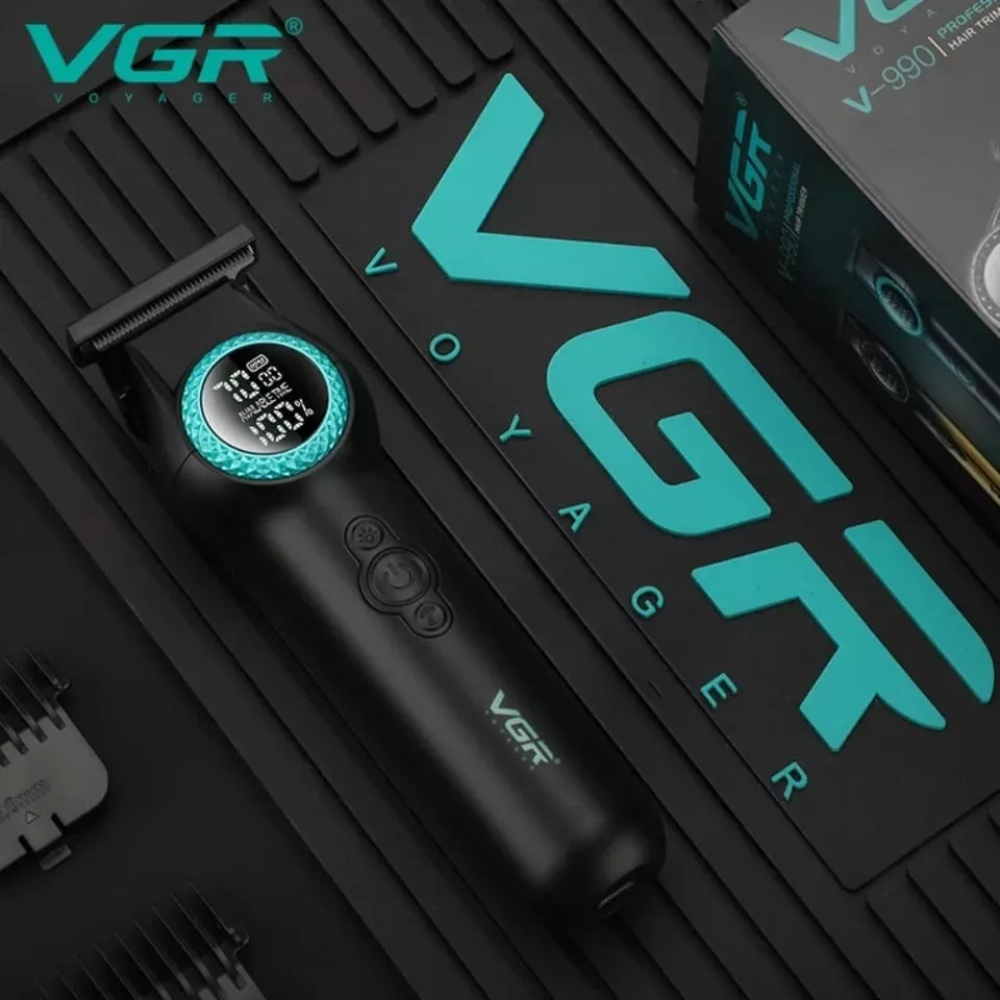 Patillera VGR V990 Recargable USB C Barba Contornos 8000RPM LED