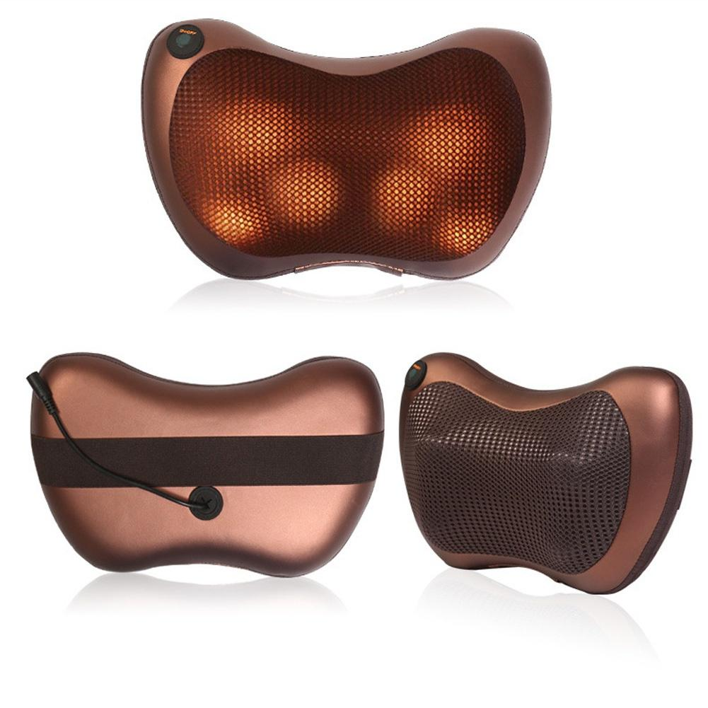 Masajeador Almohada Eléctrico Shiatsu Calor Cuello Espalda 110V 12V