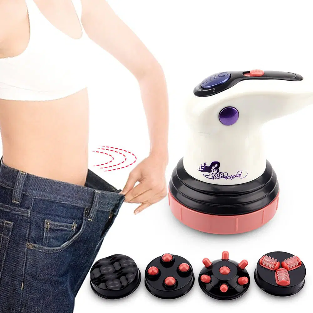 Masajeador Corporal Eléctrico 5 Cabezales Moldeador Abdomen Piernas