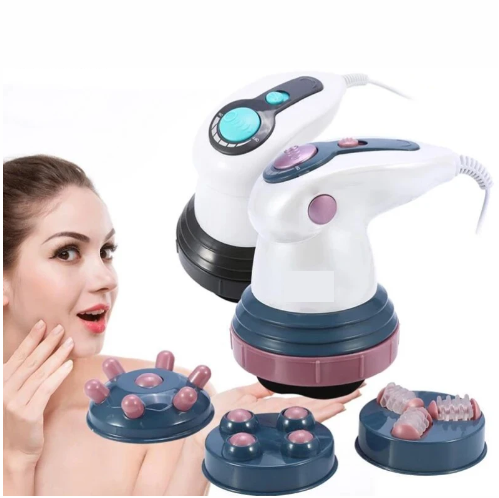 Masajeador Corporal Eléctrico 5 Cabezales Moldeador Abdomen Piernas