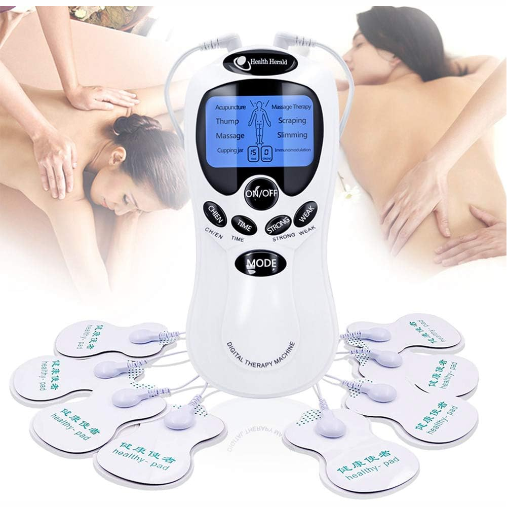 Masajeador Corporal Electrodos 8 Modos Electroestimulador Portátil