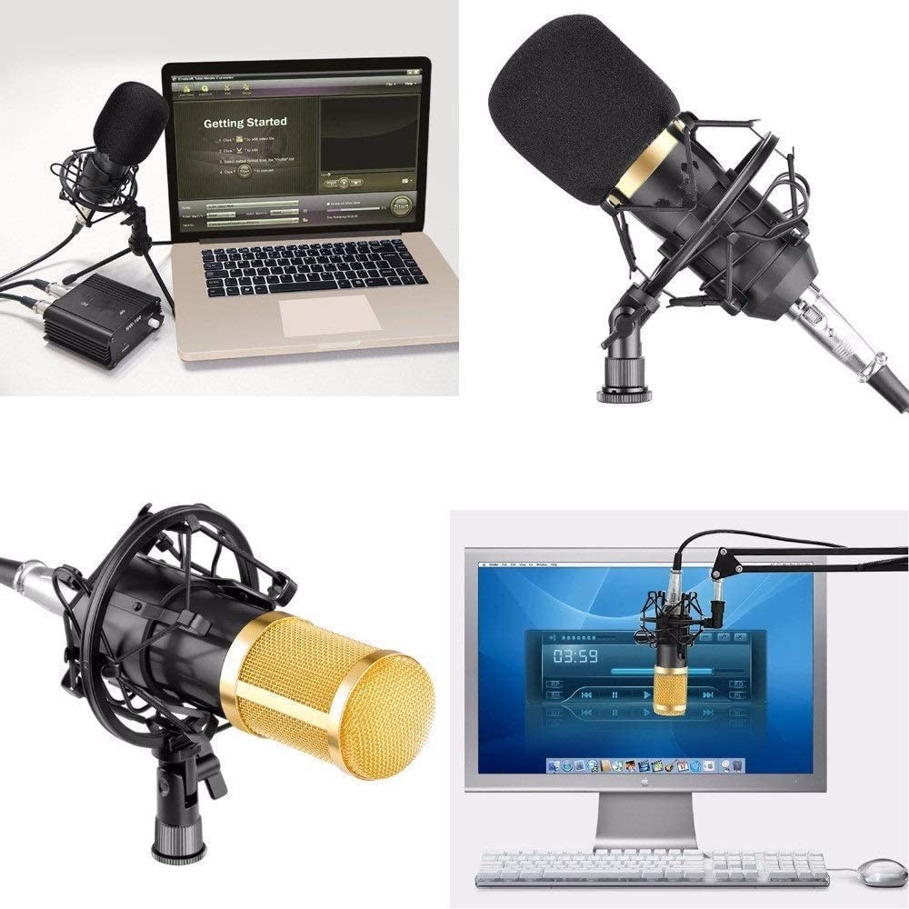 Micrófono Condensador Estudio BM800 Brazo Tijera Antipop Grabación