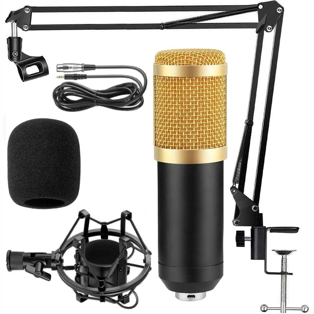 Micrófono Condensador BM800 Estudio Voz Música Brazo Tijera Streaming