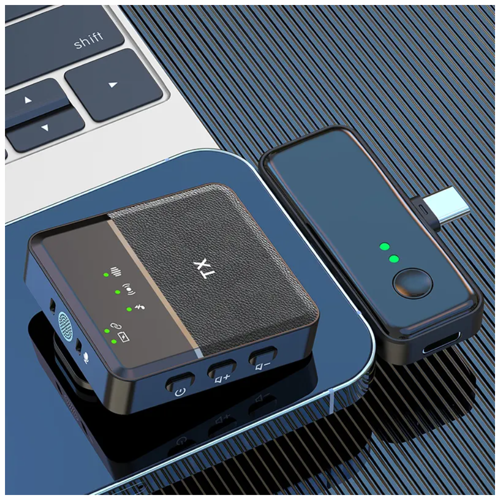 Micrófono Solapa Inalámbrico 2.4GHz Tipo C Lightning Reducción Ruido