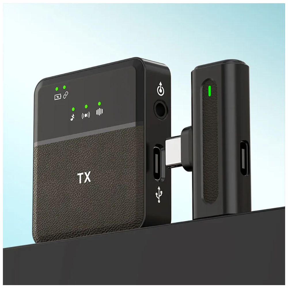 Micrófono Solapa Inalámbrico 2.4GHz Celular Tipo C Reducción Ruido
