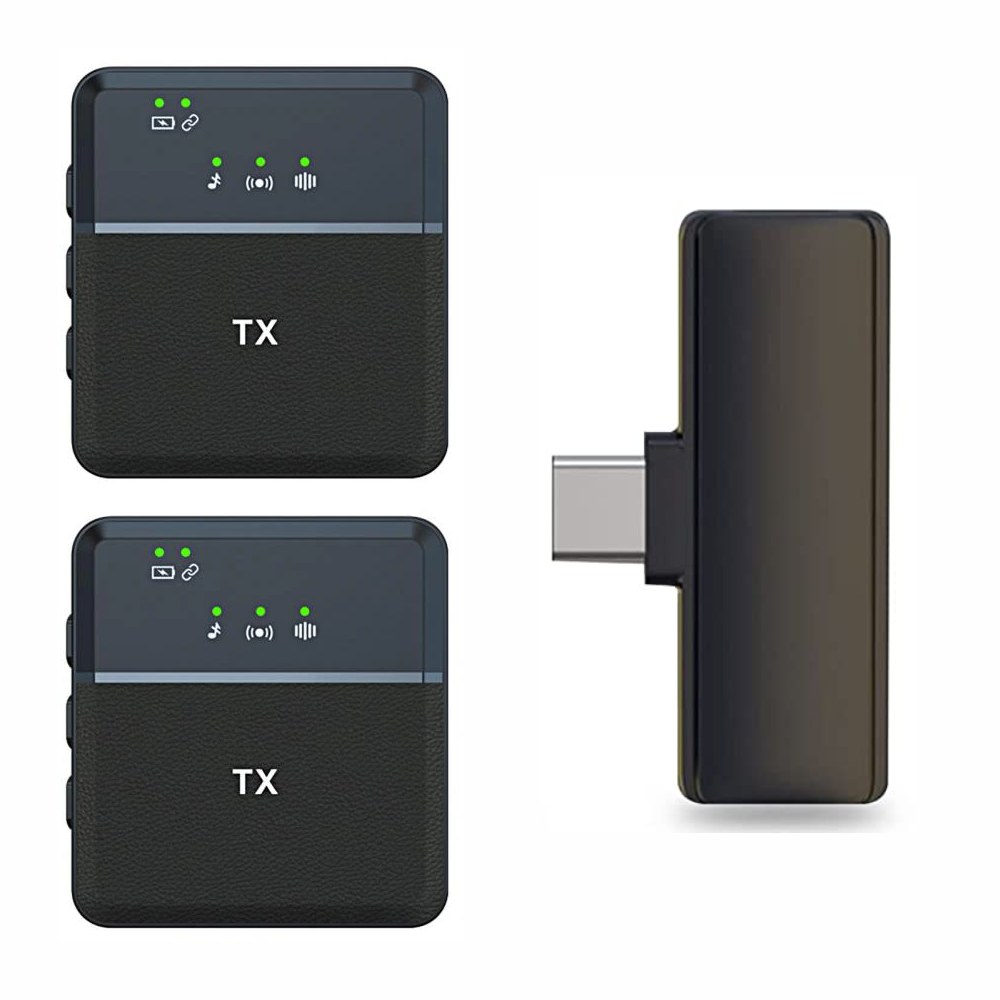 Micrófono Solapa Inalámbrico 2.4GHz Celular Tipo C Reducción Ruido