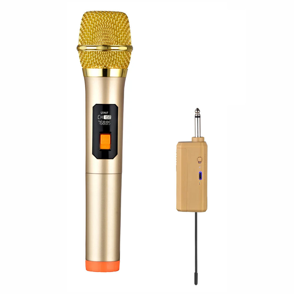 Micrófono Inalámbrico Profesional UHF WG-100 Receptor Karaoke 50m