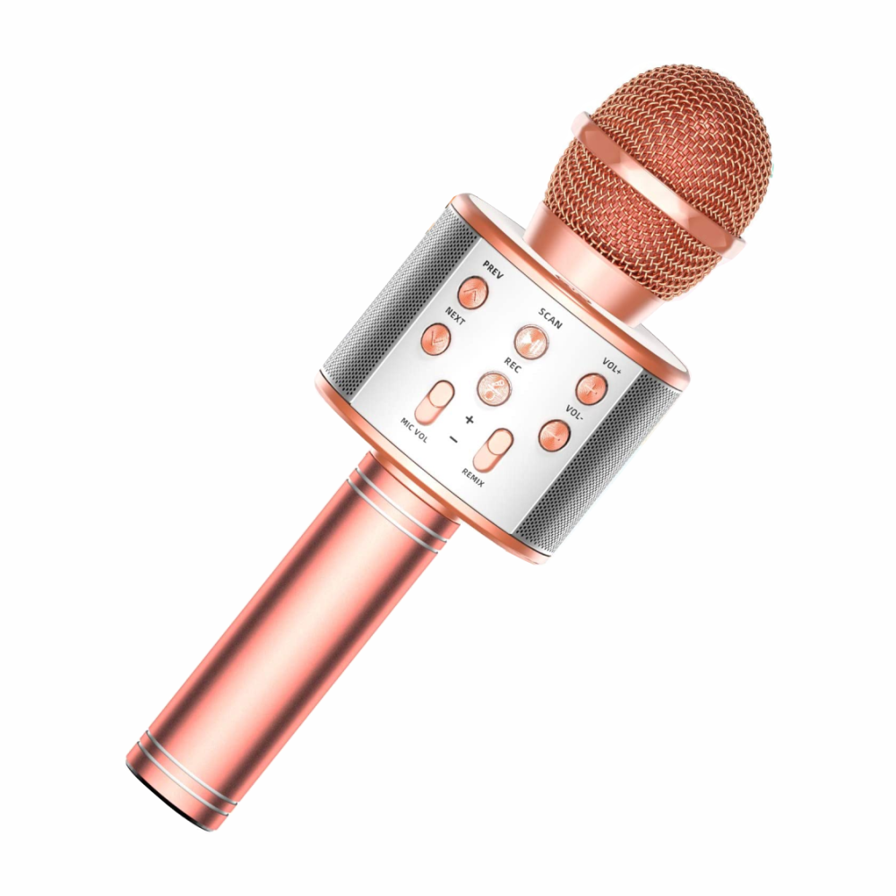 Micrófono Karaoke Bluetooth WS858 Parlante Efectos Voz Grabación USB