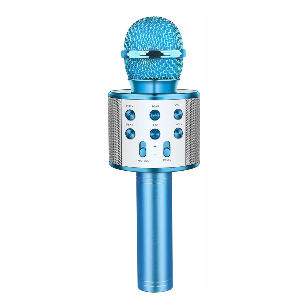 Micrófono Karaoke Bluetooth WS858 Parlante Efectos Voz Grabación USB