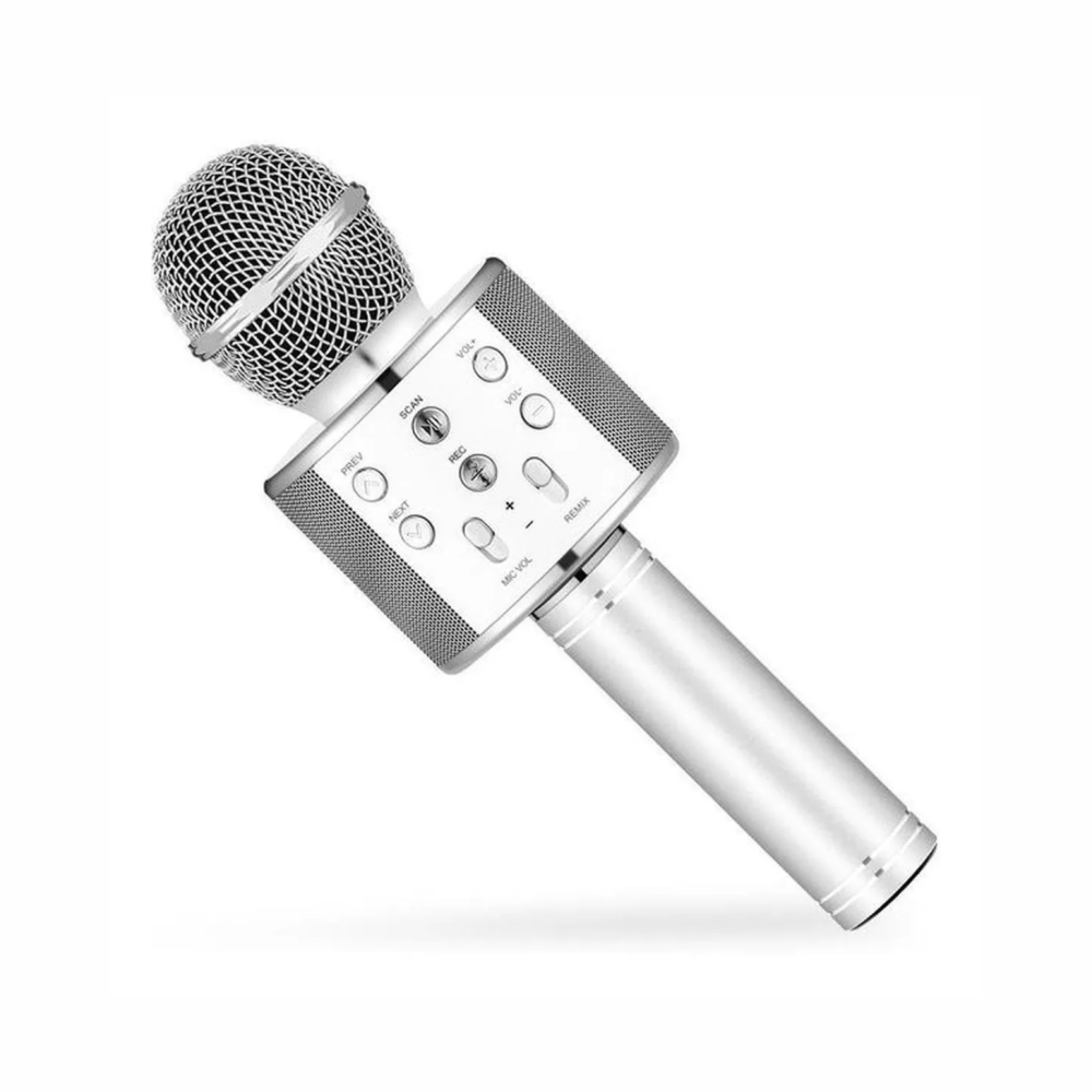 Micrófono Karaoke Bluetooth WS858 Parlante Efectos Voz Grabación USB