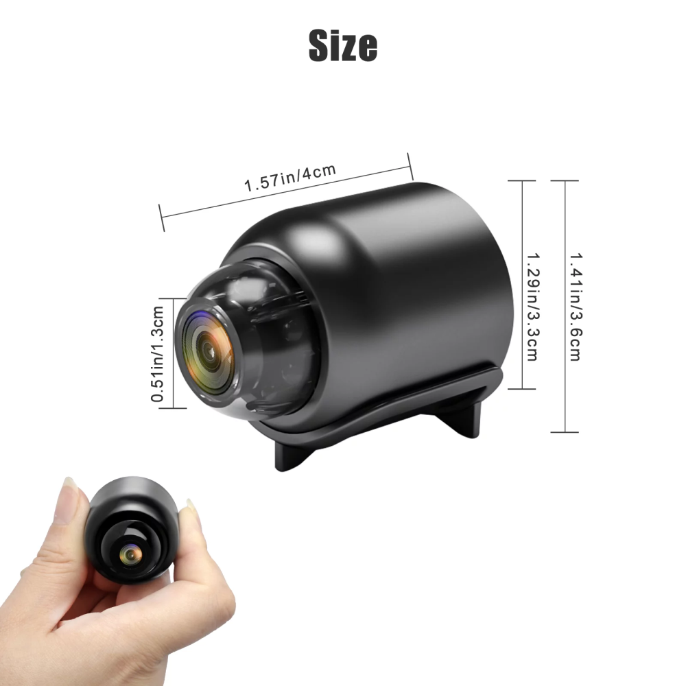 Mini Cámara Seguridad WiFi Full HD 1080P Magnética Visión Nocturna 160