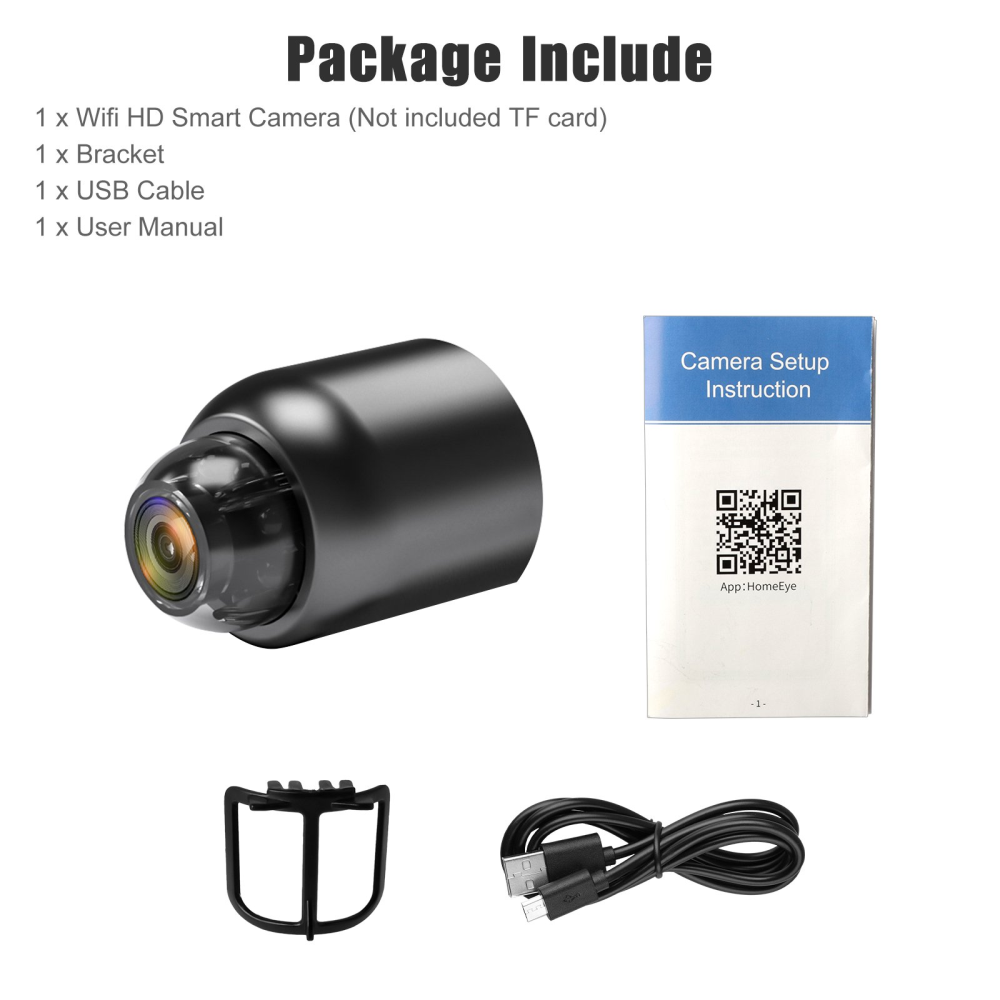 Mini Cámara Seguridad WiFi Full HD 1080P Magnética Visión Nocturna 160