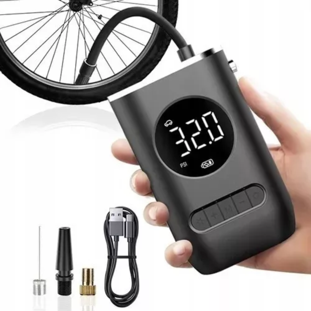 Mini Compresor Portátil Recargable Inalámbrico Carro Moto Bici 150 PSI