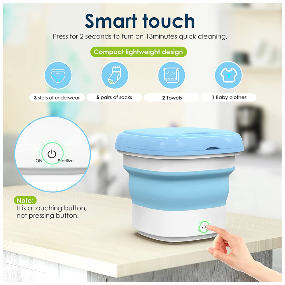 Mini Lavadora Portátil Plegable 7 Litros Ropa Bebé Interior Medias